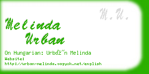 melinda urban business card